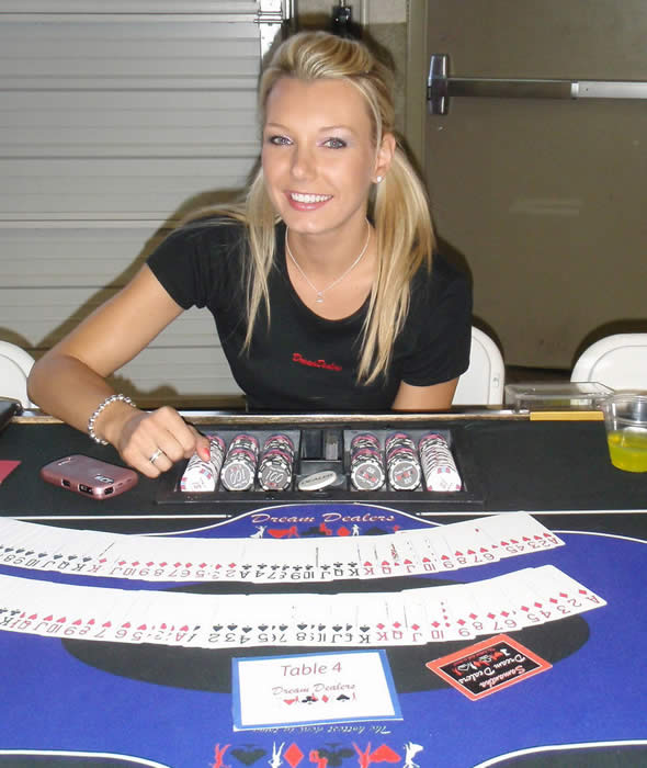 Dream Dealer Samantha at a corporate poker tournament in Phoenix