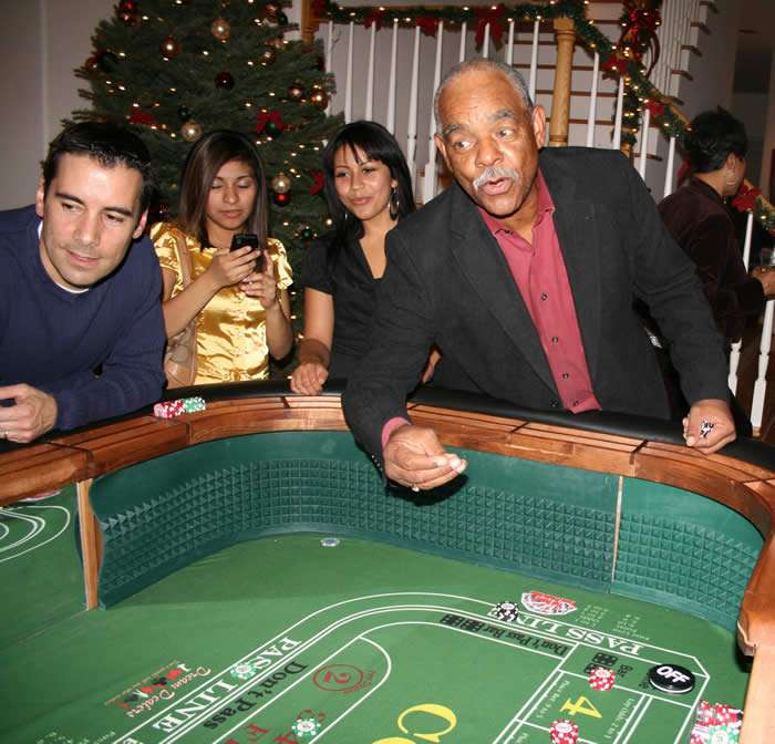 Shooting craps at the Bayless Insurance Holiday Party