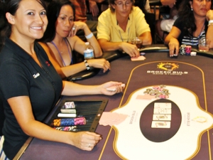 Broken Bulb Studios custom poker table at a charity poker tournament