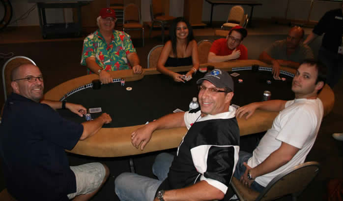 Final Table at the Jewish Community Center 4th Annual Charity Poker Tournament