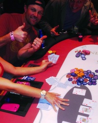 John Danks gives the thumbs up for his ROYAL FLUSH at the W Hotel's annual spring training charity poker tournament   #PokerForCharity  #CasinoNightInAZ  #CelebritySightingsAZPokerTournament