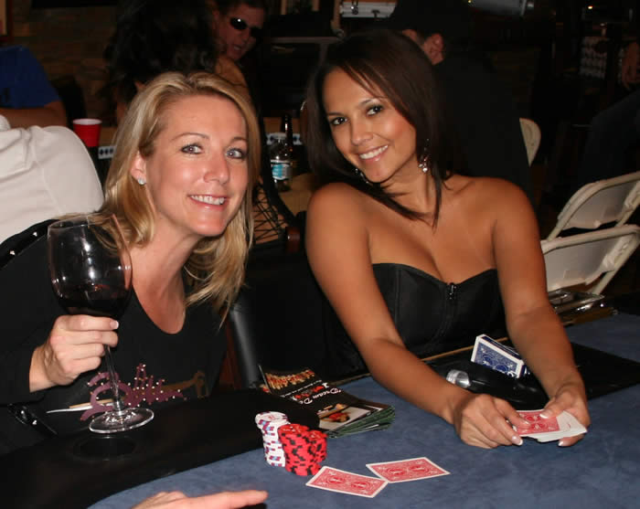 Liz dealing at a home poker game in Scottsdale