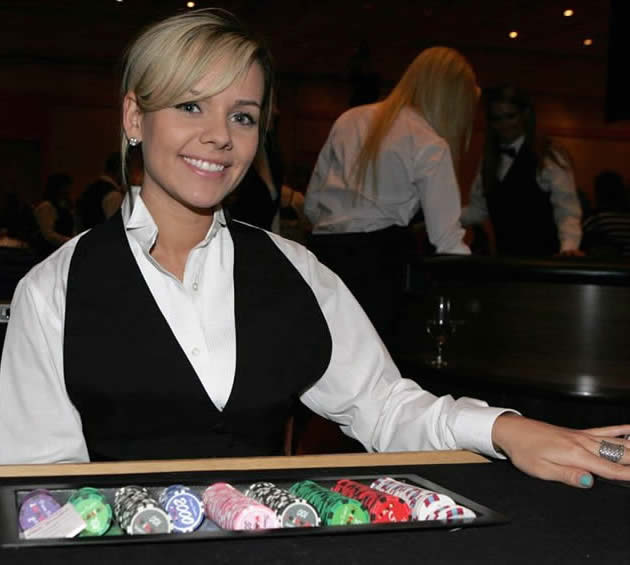 Casino night dealer for a charity casino night