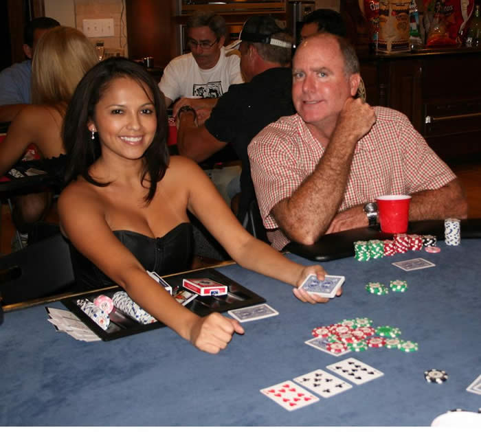 Dealing a Bachelor Party Poker Tournament: Liz