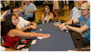 Poker Tournament Dealer at Home Poker Tournament: Liz