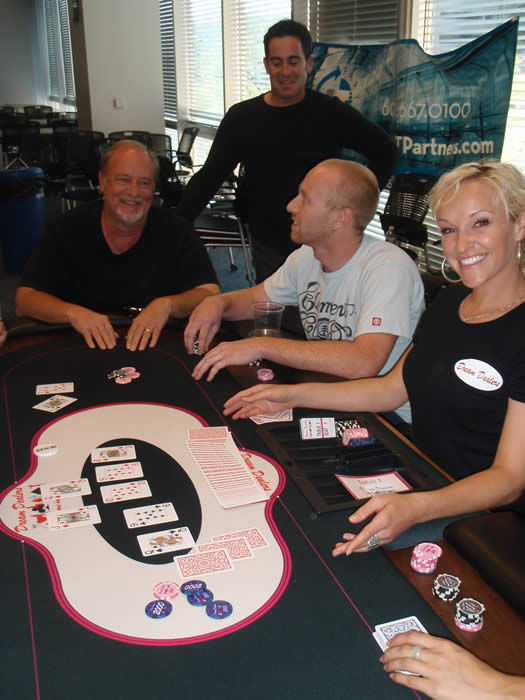 Jaime in her black Dream Dealers shirt
