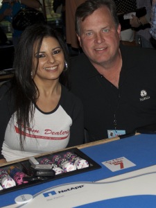 Larry Gentry and Rima at the Net App sponsored table