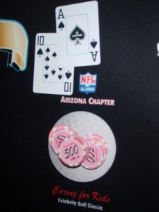 NFL Alumni Association's blackjack table
