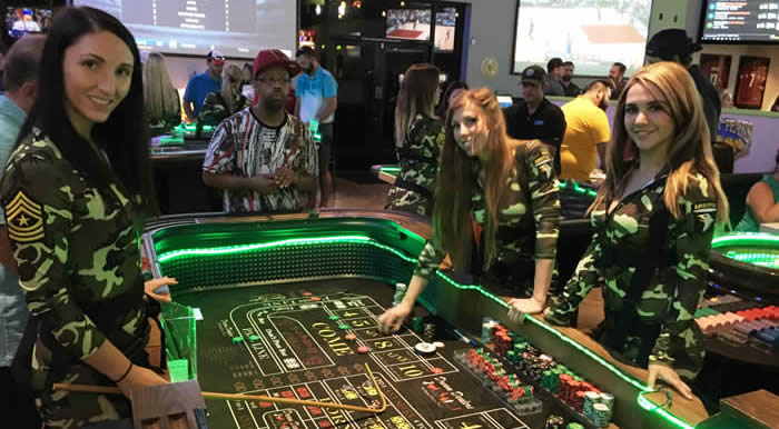 Dream Dealers in camo costumes