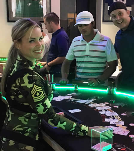 Dream Dealers in camo costumes