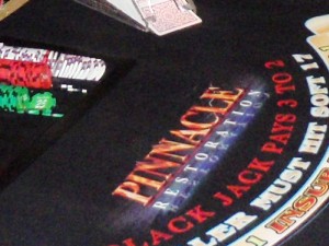 Pinnacle Restoration's blackjack tables
