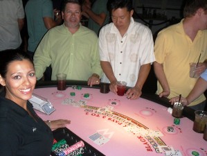 W Hotel hosted a casino night for a Breast Cancer event